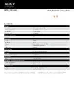 Sony MDR-E9LP/ORG Specifications preview