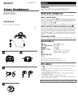 Sony MDR-EX32LP Operating Instructions Manual preview