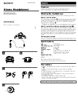 Preview for 1 page of Sony MDR-EX32LP Operating Instructions Manual