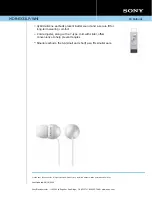 Sony MDR-EX33LPWHI Features предпросмотр