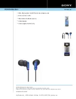 Sony MDR-EX36V/BLU Features preview