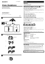 Sony MDR-EX36V Operating Instructions preview