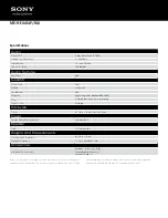 Preview for 1 page of Sony MDR-EX40LP/BLU Specifications