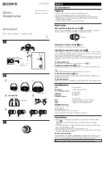 Sony MDR-EX40LP Operating Instructions preview