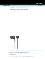 Preview for 1 page of Sony MDR-EX55/BLK Specifications