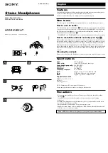 Sony MDR-EX55 Operating Instructions preview