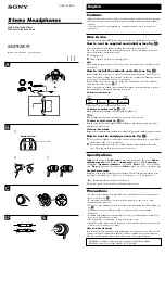 Preview for 1 page of Sony MDR-EX76 Operating Instructions