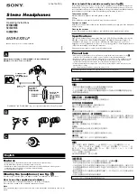 Sony MDR-EX76LP Operating Instructions preview