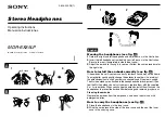 Preview for 1 page of Sony MDR-EX85LP Operating Instructions