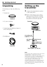 Preview for 4 page of Sony MDR IF130K Operating Instructions Manual