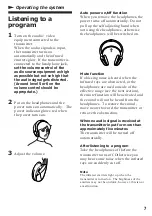 Preview for 7 page of Sony MDR IF130K Operating Instructions Manual