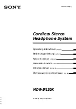 Preview for 2 page of Sony MDR-IF130K Operating Instructions Manual