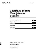 Sony MDR-IF240RK - Headphones - Binaural Operating Instructions Manual предпросмотр