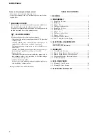 Preview for 2 page of Sony MDR-IF3000 Service Manual