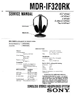 Sony MDR-IF320RK Service Manual preview