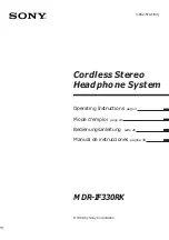 Sony MDR-IF330R Operating Instructions Manual предпросмотр