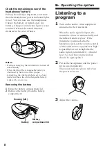 Preview for 8 page of Sony MDR-IF330R Operating Instructions Manual