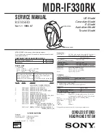 Предварительный просмотр 1 страницы Sony MDR-IF330RK Service Manual