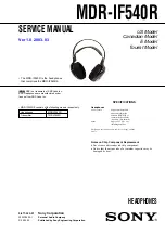 Preview for 1 page of Sony MDR-IF540R Service Manual