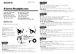 Sony MDR-J10 Operating Instructions preview