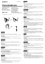 Sony MDR-J20 Operating Instructions preview