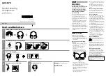 Sony MDR-NC8 Operating Instructions предпросмотр