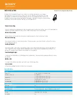 Sony MDR-NC8 Specifications preview