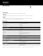 Sony MDR-PQ6/GRN Specifications preview