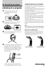 Предварительный просмотр 9 страницы Sony MDR-RF430RK Operating Instructions Manual