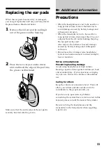 Предварительный просмотр 11 страницы Sony MDR-RF430RK Operating Instructions Manual