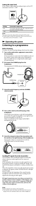 Preview for 7 page of Sony MDR-RF810RK User Manual