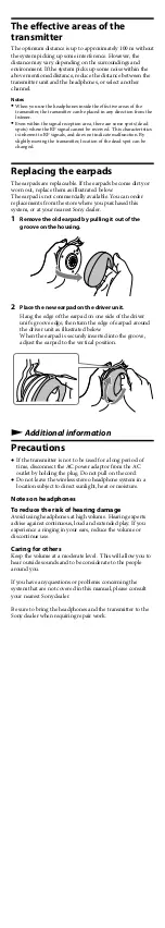 Preview for 8 page of Sony MDR-RF810RK User Manual