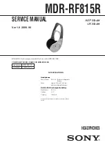 Sony MDR-RF815R Service Manual preview