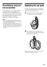 Preview for 9 page of Sony MDR-RF875RK Operating Instructions Manual