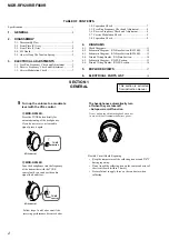 Preview for 2 page of Sony MDR-RF920R Service Manual