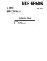 Preview for 11 page of Sony MDR-RF940R Service Manual