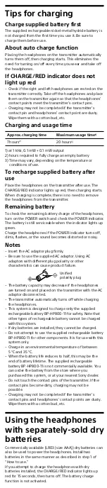 Preview for 5 page of Sony MDR-RF995RK User Manual