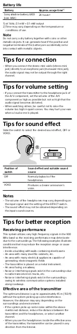 Preview for 6 page of Sony MDR-RF995RK User Manual