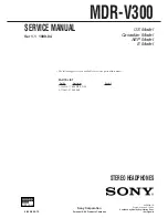 Sony MDR-V300 Service Manual preview