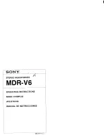 Предварительный просмотр 1 страницы Sony MDR-V6 Operating Instructions