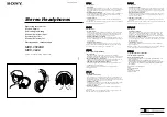 Sony MDR-V600 Operating Instructions preview