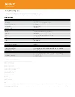 Preview for 2 page of Sony MDR-X10 Specifications