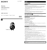 Sony MDR-XB1000 Operating Instructions preview
