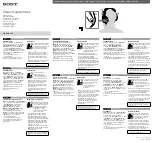 Предварительный просмотр 2 страницы Sony MDR-XB400 Operating Instructions