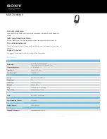 Preview for 1 page of Sony MDR-ZX100/BLK Specifications