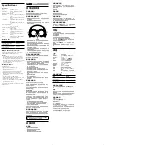 Предварительный просмотр 2 страницы Sony MDR-ZX110NC Operating Instructions