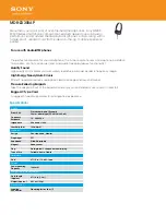 Sony MDR-ZX300AP Specifications preview