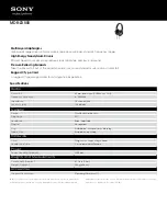 Sony MDR-ZX500 Specifications preview