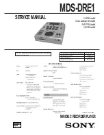 Sony MDS-DRE1 Service Manual preview