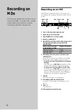 Preview for 18 page of Sony MDS-E12 Operating Instructions Manual